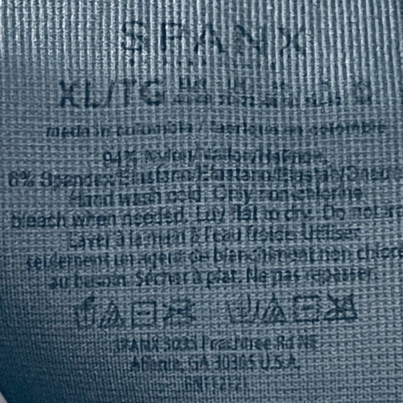 🌺 SPANX Look At Me Now Blue Watercolor Seamless Cropped Leggings Size XL - Picture 7 of 10